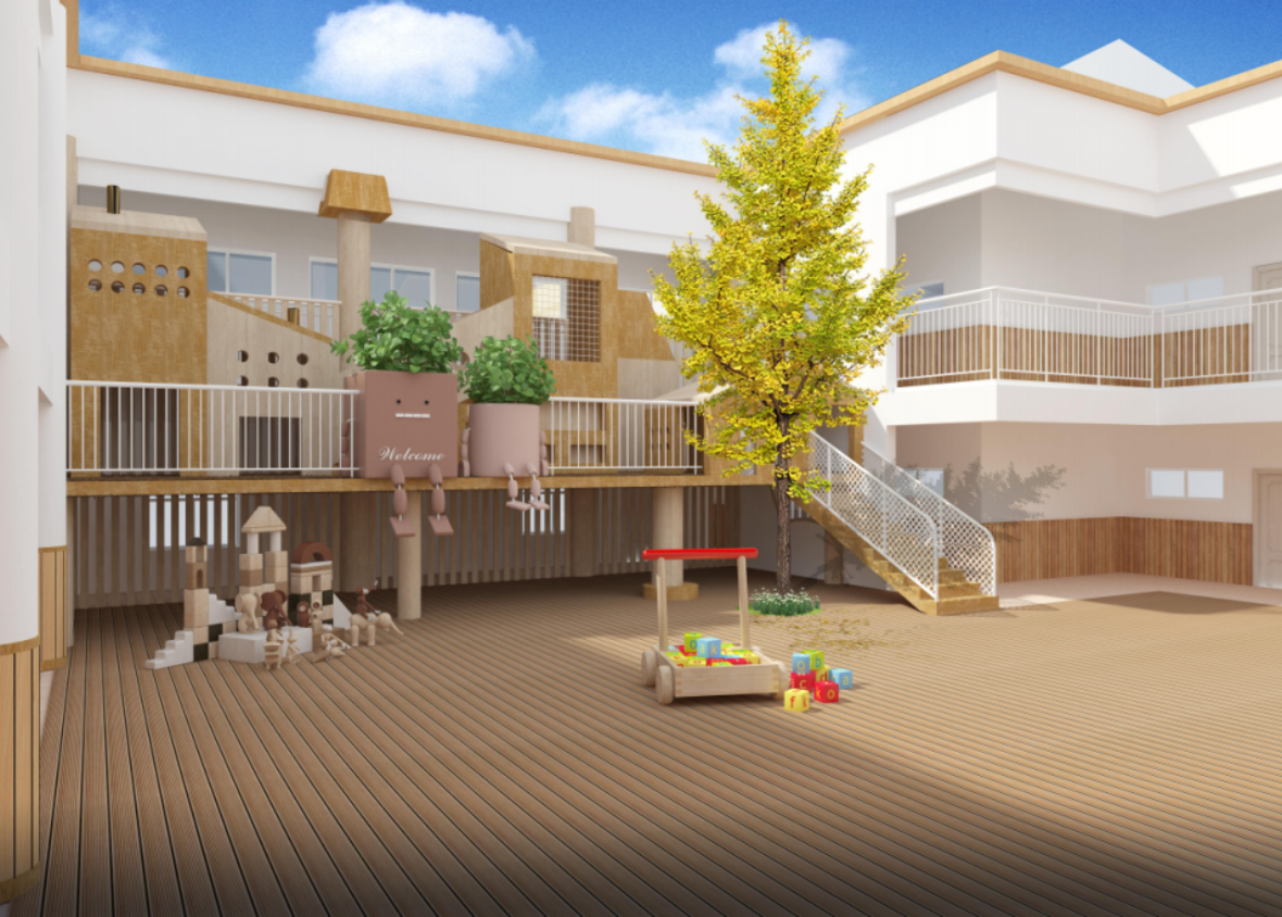 彭州市機(jī)關(guān)幼兒園北城園區(qū)-中 庭主題游戲區(qū)改造